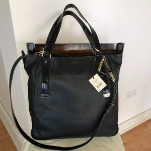 Cole Haan Highline Kendra Tote – Black Leather with Patent Leather Trim - NWT!